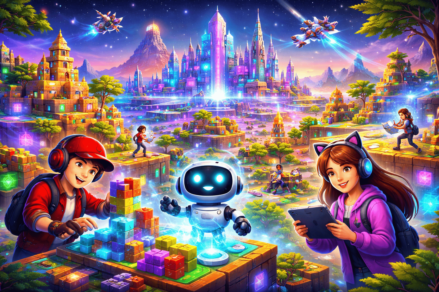 PlayMyWorld online gaming platform where players build worlds and explore multiplayer adventures